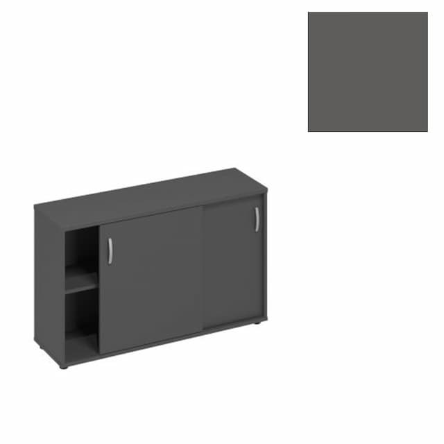 Шкаф-купе низкий (для 2-х столов 70) Юнитекс А4 (144.4x36.4x75.6) А4 303 АР антрацит премиум