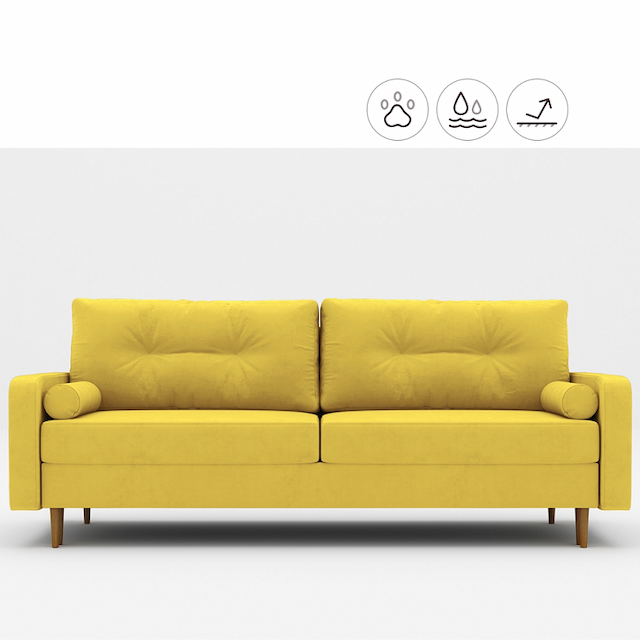 Диван Мастерфабрик Дэйо Saga yellow ткань рогожка