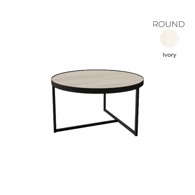 Стол журнальный круглый Алсав 21ROUND.008 Ivory