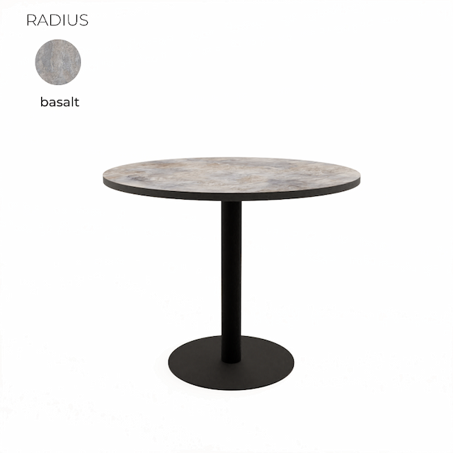 Стол обеденный круглый Алсав 21RADIUS.009 Basalt