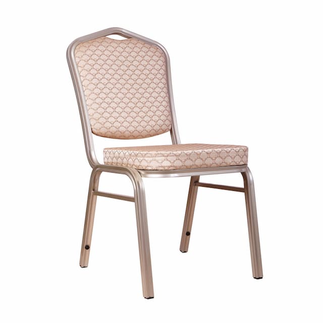 Стул банкетный ST-020 25мм, серебро/ткань бежевая