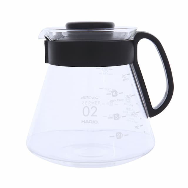 Чайник сервировочный HARIO с черной пластиковой ручкой 600мл XVD-60B